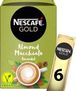 Nescafé Gold Almond Macchiato Oploskoffie - 6 Doosjes à 6 Zakjes -Koffie Verkoop 1005x1200 1