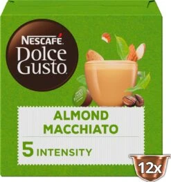 Nescafé Dolce Gusto Almond Macchiato Capsules - Vegan Koffie - 36 Koffiecups -Koffie Verkoop 1126x1200