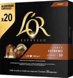 L'OR Lungo Estremo (10) - 10 X 20 Koffiecups -Koffie Verkoop 1128x1200 2
