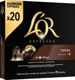 L'OR Espresso Forza Koffiecups - Intensiteit 9/12 - 10 X 20 Capsules -Koffie Verkoop 1129x1200 1