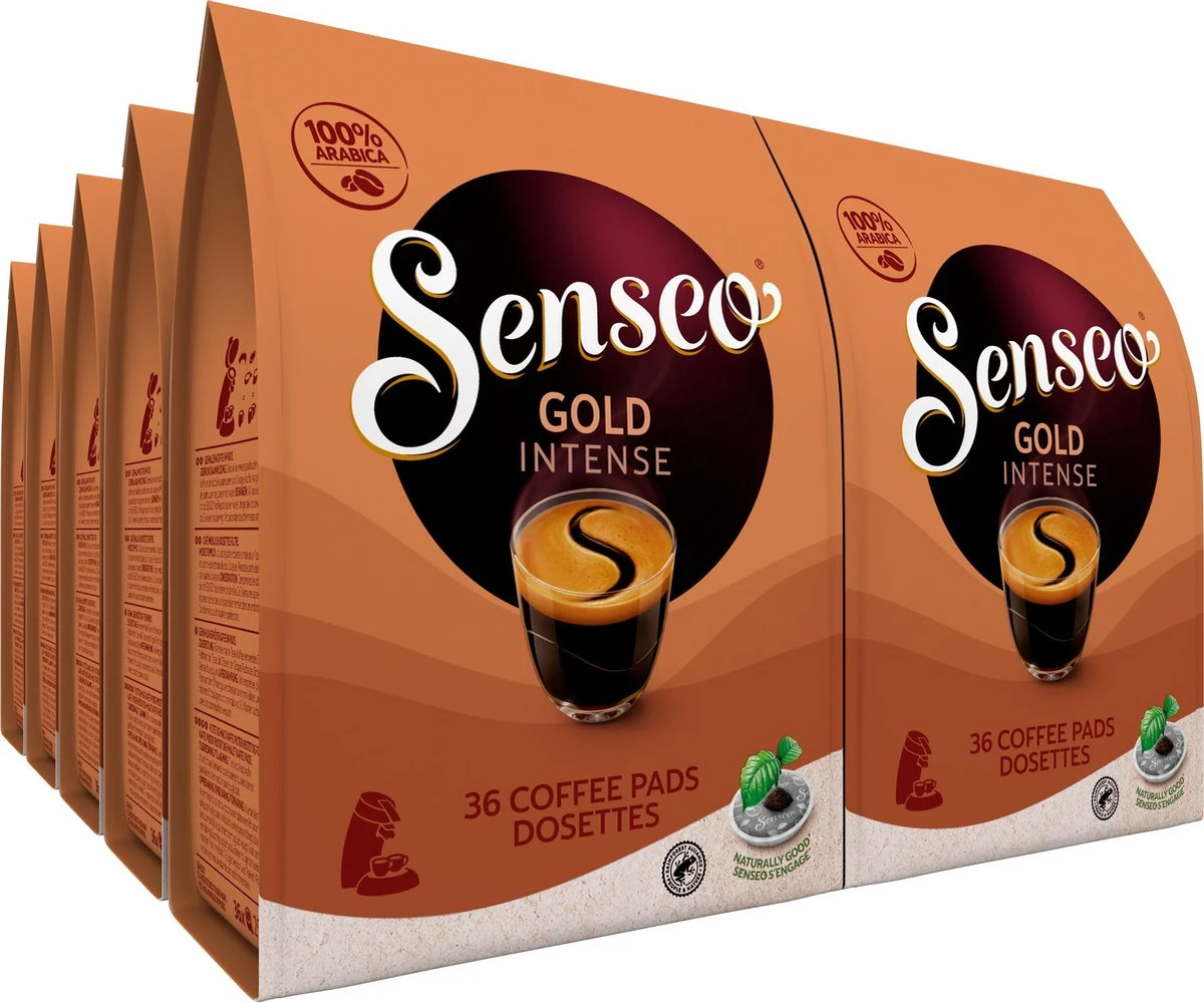 Senseo Gold Intense Koffiepads - 7/9 Intensiteit - 4 X 36 Pads 1 Senseo Gold Intense Koffiepads - 7/9 Intensiteit - 4 X 36 Pads