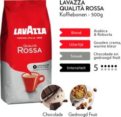 Lavazza Qualita Rossa Koffiebonen - 500g -Koffie Verkoop 1200x1162 1