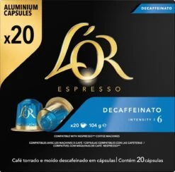 L'OR Espresso Decaffeinato (6) - 10 X 20 Koffiecups -Koffie Verkoop 1200x1187 7