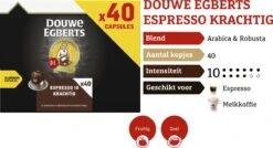 Douwe Egberts Espresso Krachtig (10) - 5 X 40 Koffiecups -Koffie Verkoop 1200x653