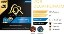 L'OR Espresso Decaffeinato (6) - 10 X 20 Koffiecups -Koffie Verkoop 1200x656 1