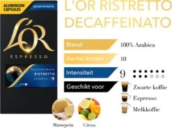 L'OR Espresso Ristretto Decaffeinato - Intensiteit 9/12 - 10 X 10 Capsules -Koffie Verkoop 1200x889 3