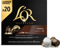 L'OR Espresso Forza Koffiecups - Intensiteit 9/12 - 10 X 20 Capsules -Koffie Verkoop 1200x968