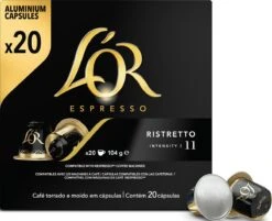 L'OR Espresso Ristretto Koffiecups - Intensiteit 11/12 - 10 X 20 Capsules -Koffie Verkoop 1200x975