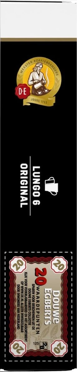 Douwe Egberts Lungo Original Koffiecups - Intensiteit 6/12 - 10 X 20 Capsules -Koffie Verkoop 249x1200 2