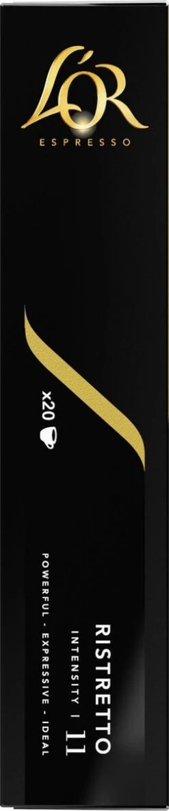 L'OR Espresso Ristretto Koffiecups - Intensiteit 11/12 - 10 X 20 Capsules -Koffie Verkoop 251x1200