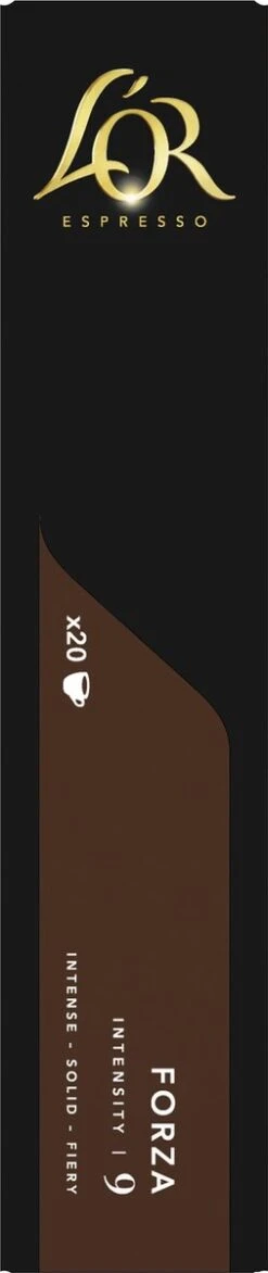 L'OR Espresso Forza Koffiecups - Intensiteit 9/12 - 10 X 20 Capsules -Koffie Verkoop 253x1200