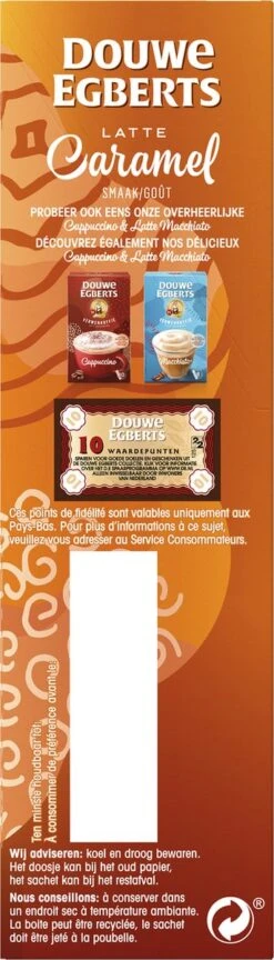 Douwe Egberts Verwenkoffie Latte Caramel Oploskoffie - 5 X 8 Zakjes -Koffie Verkoop 343x1200 3