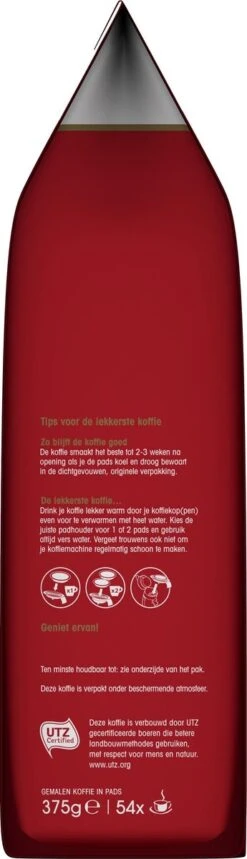 Douwe Egberts Aroma Rood Koffiepads - 4 X 54 Pads -Koffie Verkoop 345x1200