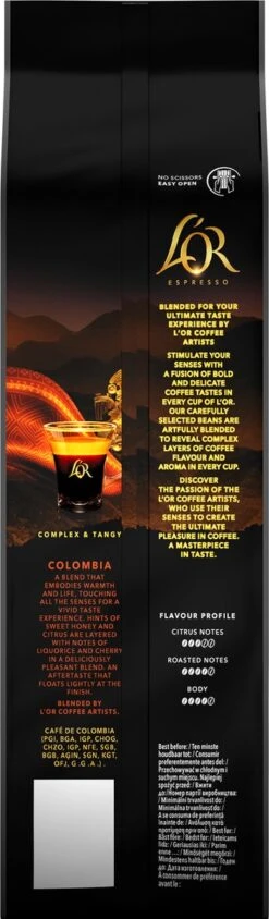 L'OR Espresso Origins Colombia Koffiebonen (8) - 4 X 500 Gram -Koffie Verkoop 351x1200
