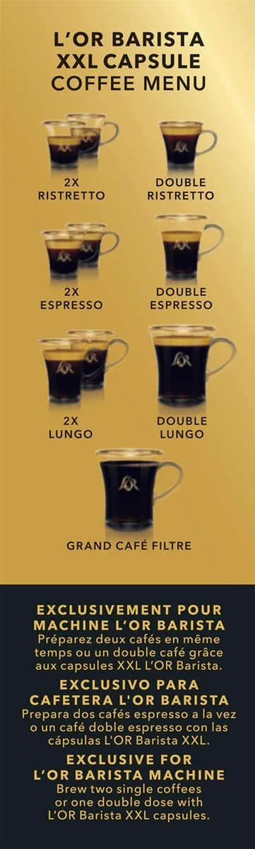 L'OR BARISTA XXL Lungo Profondo (8) - 5 X 10 Koffiecups 3 L'OR BARISTA XXL Lungo Profondo (8) - 5 X 10 Koffiecups - Afbeelding 3
