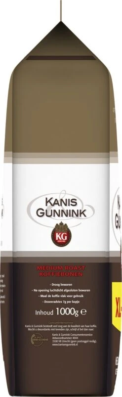 Kanis & Gunnink Medium Roast Koffiebonen - 4 X 1000 Gram - Voordeelverpakking -Koffie Verkoop 369x1200