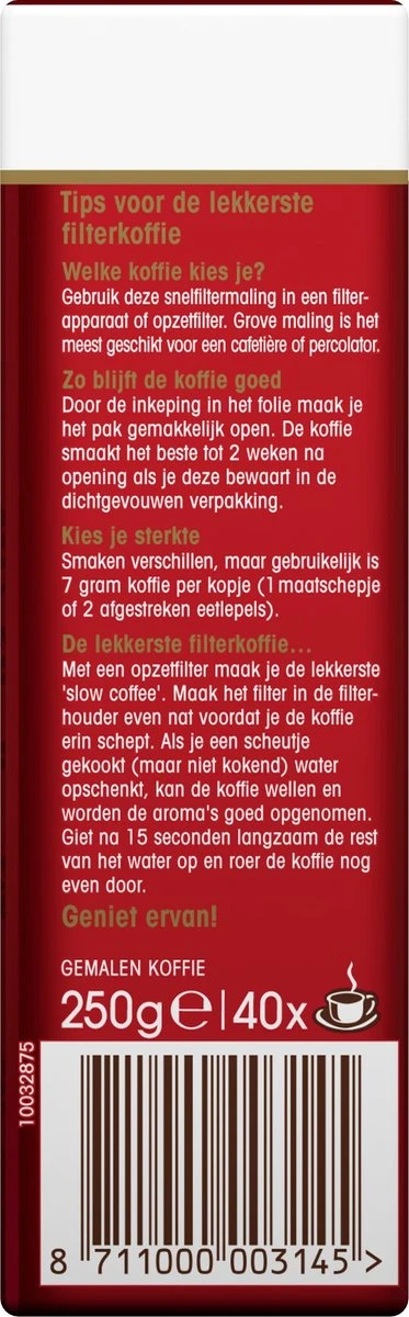 Douwe Egberts Aroma Rood Filterkoffie - 24 X 250 Gram 3 Douwe Egberts Aroma Rood Filterkoffie - 24 X 250 Gram - Afbeelding 3