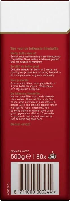 Douwe Egberts Aroma Rood Filterkoffie - 6 X 500 Gram -Koffie Verkoop 420x1200 3