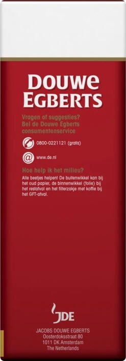 Douwe Egberts Aroma Rood Grove Maling Filterkoffie - 6 X 500 Gram -Koffie Verkoop 421x1200 1