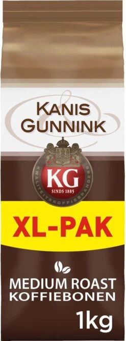 Kanis & Gunnink Medium Roast Koffiebonen - 4 X 1000 Gram - Voordeelverpakking -Koffie Verkoop 443x1200