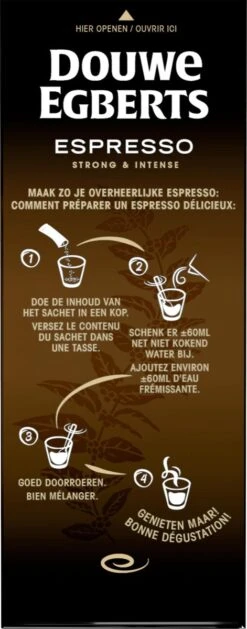Douwe Egberts Espresso Sticks Oploskoffie - 6 X 25 Zakjes -Koffie Verkoop 471x1200