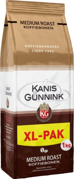 Kanis & Gunnink Medium Roast Koffiebonen - 4 X 1000 Gram - Voordeelverpakking -Koffie Verkoop 497x1200