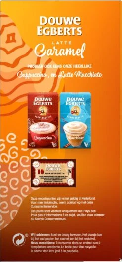 Douwe Egberts Verwenkoffie Latte Caramel Oploskoffie - 5 X 8 Zakjes -Koffie Verkoop 560x1200 1
