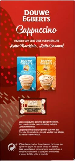 Douwe Egberts Verwenkoffie Cappuccino Oploskoffie - 5 X 10 Zakjes -Koffie Verkoop 560x1200 2