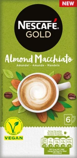 Nescafé Gold Almond Macchiato Oploskoffie - 6 Doosjes à 6 Zakjes -Koffie Verkoop 583x1200 2