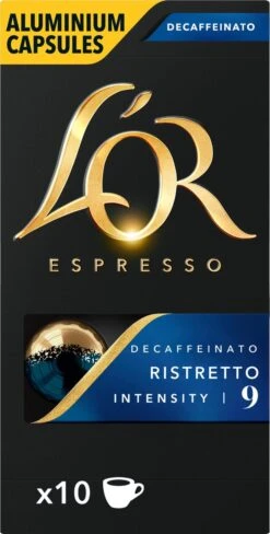 L'OR Espresso Ristretto Decaffeinato - Intensiteit 9/12 - 10 X 10 Capsules -Koffie Verkoop 607x1200 4