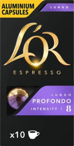 L'OR Lungo Profondo Koffiecups - Intensiteit 8/12 - 10 X 10 Capsules -Koffie Verkoop 607x1200 8