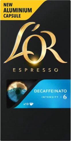 L'OR Espresso Decaffeinato Koffiecups - Intensiteit 6/12 - 10 X 10 Capsules -Koffie Verkoop 609x1200