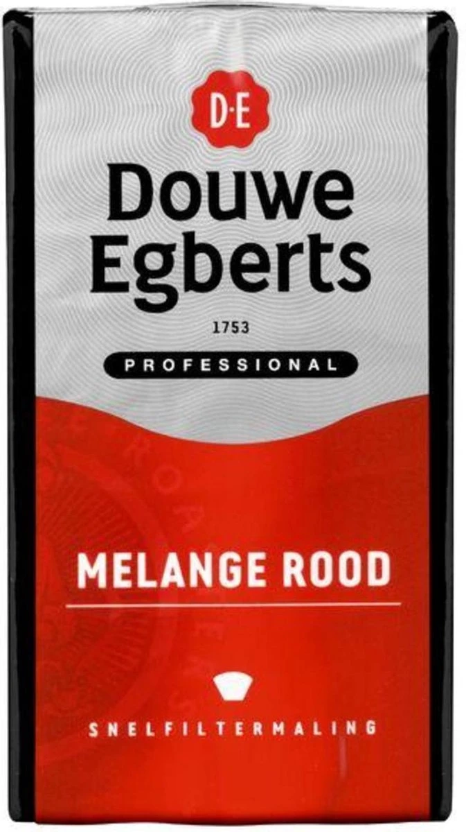 Koffie Douwe Egberts Snelfiltermaling Melange Rood 500gr - 6 Stuks 2 Koffie Douwe Egberts Snelfiltermaling Melange Rood 500gr - 6 Stuks - Afbeelding 2