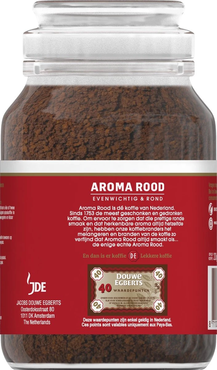 Douwe Egberts Aroma Rood Oploskoffie - 6 X Pot Van 200 Gram 2 Douwe Egberts Aroma Rood Oploskoffie - 6 X Pot Van 200 Gram - Afbeelding 2