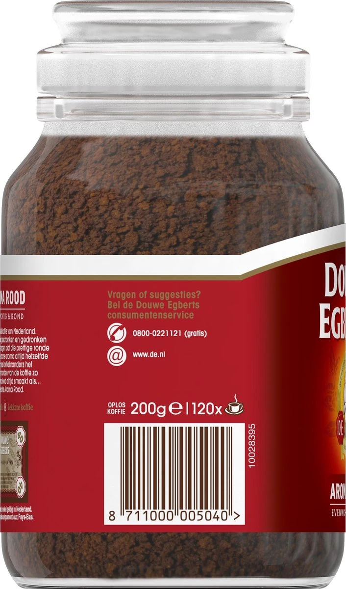 Douwe Egberts Aroma Rood Oploskoffie - 6 X Pot Van 200 Gram 5 Douwe Egberts Aroma Rood Oploskoffie - 6 X Pot Van 200 Gram - Afbeelding 5