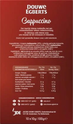 Douwe Egberts Verwenkoffie Cappuccino Oploskoffie - 5 X 10 Zakjes -Koffie Verkoop 713x1200 4