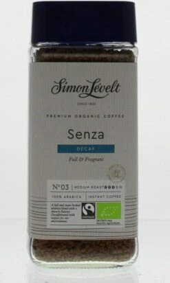 Simon Lévelt | Cafeïnevrije Oploskoffie Premium Organic Coffee - 100g -Koffie Verkoop 720x1200