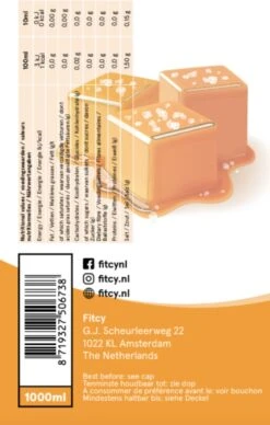 Fitcy | Koffiesiroop | Salted Caramel | Barista Syrup | Zero | Vegan | Vetvrij | Suikervrij | Keto-vriendelijk | Koffie | Siroop | MET DOSEERPOMP | 1L -Koffie Verkoop 764x1200