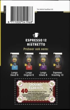 Douwe Egberts Espresso Ristretto Koffiecups (12) - 5 X 40 Koffiecups -Koffie Verkoop 770x1200