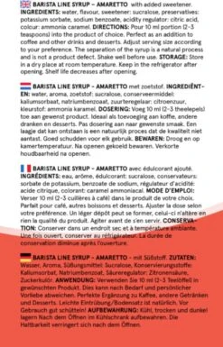 Fitcy | Koffiesiroop | Amaretto | Barista Syrup | Zero | Vegan | Vetvrij | Suikervrij | Keto-vriendelijk | Koffie | Siroop | MET DOSEERPOMP | 1L -Koffie Verkoop 770x1200 3