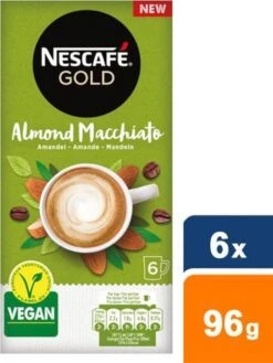 Nescafé Gold Almond Macchiato Oploskoffie - 6 Doosjes à 6 Zakjes -Koffie Verkoop 900x1200 2
