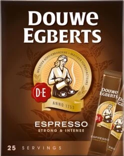 Douwe Egberts Espresso Sticks Oploskoffie - 6 X 25 Zakjes -Koffie Verkoop 954x1200